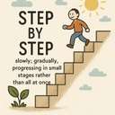 step by step