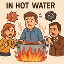 in hot water