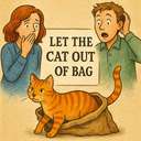 let the cat out of the bag