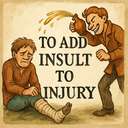 to add insult to injury