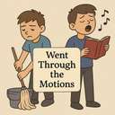 went through the motions