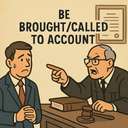 be brought/called to account