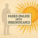 faded/paled into insignificance