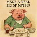 made a real pig of myself