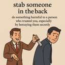 stab someone in the back