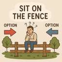 sit on the fence