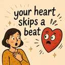 your heart misses/skips a beat