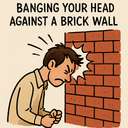 banging your head against a brick wall