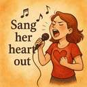 sang her heart out