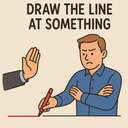 draw the line at something