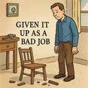 given it up as a bad job