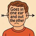 goes in one ear and out the other