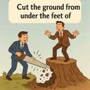 cut the ground from under the feet of