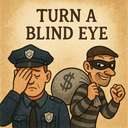turn a blind eye