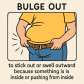 bulge out