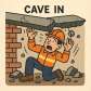 cave in