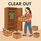 clear out