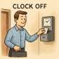 clock off