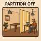 partition off