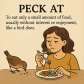 peck at