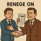 renege on