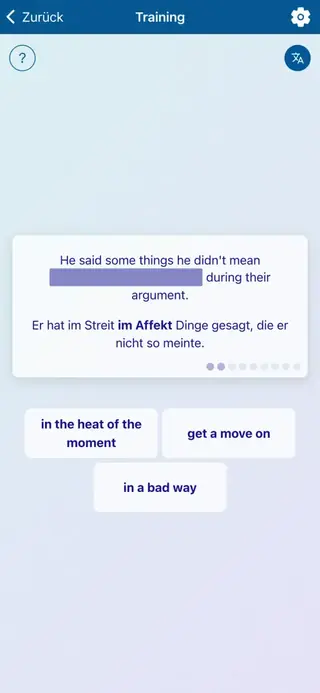 English Idioms in Action: Screenshot der App 5