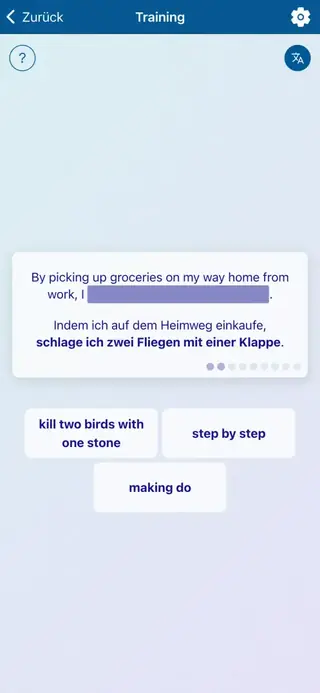 English Idioms in Action: Screenshot der App 7