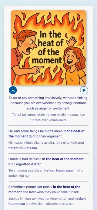 English Idioms in Action: Sovelluksen kuvakaappaus 4
