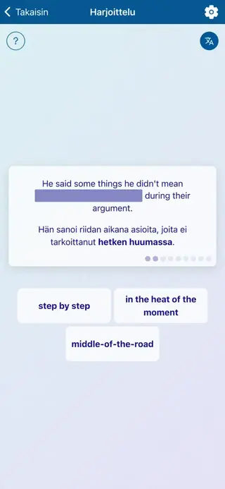 English Idioms in Action: Sovelluksen kuvakaappaus 5