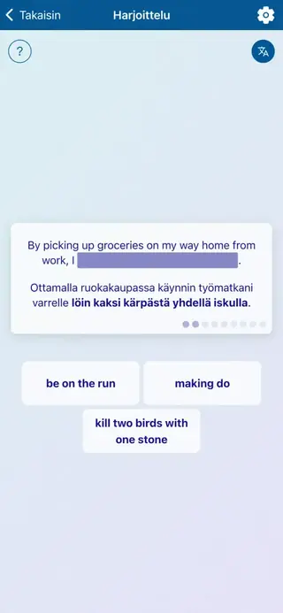 English Idioms in Action: Sovelluksen kuvakaappaus 7