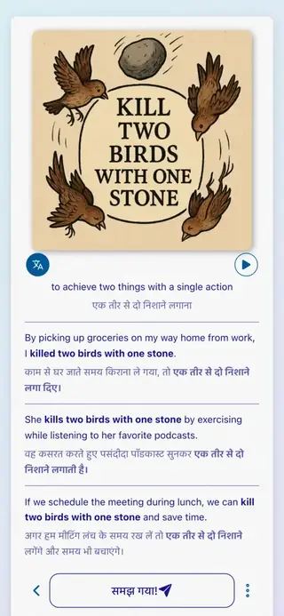 English Idioms in Action: ऐप का स्क्रीनशॉट 6