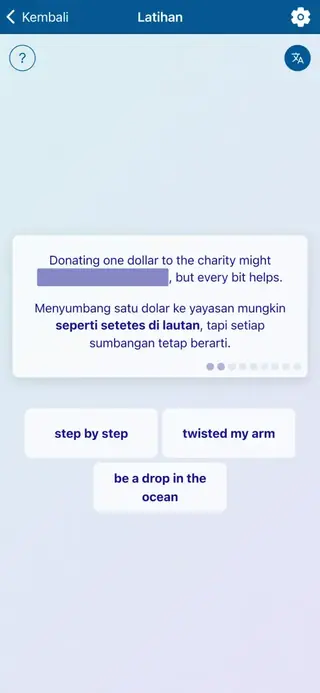 Tangkapan layar aplikasi