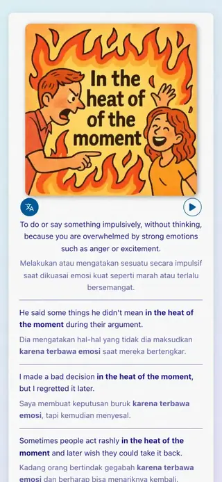 English Idioms in Action: Tangkapan layar aplikasi 4