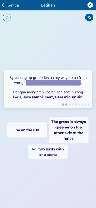 English Idioms in Action: Tangkapan layar aplikasi 7