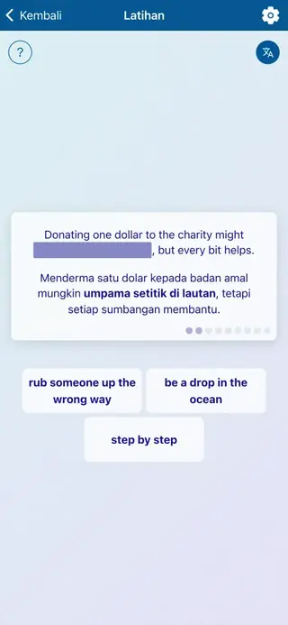 Tangkapan skrin aplikasi
