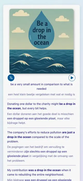 Schermafbeelding van de app