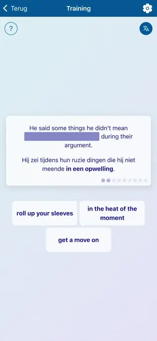English Idioms in Action: Schermafbeelding van de app 5