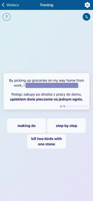 English Idioms in Action: Zrzut ekranu aplikacji 7