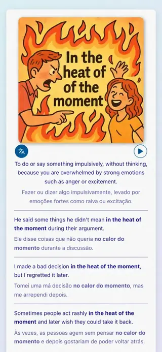 English Idioms in Action: Captura de ecrã do app 4
