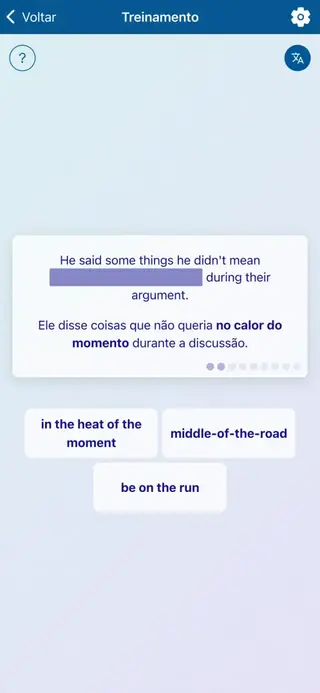 English Idioms in Action: Captura de ecrã do app 5