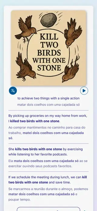 English Idioms in Action: Captura de ecrã do app 6