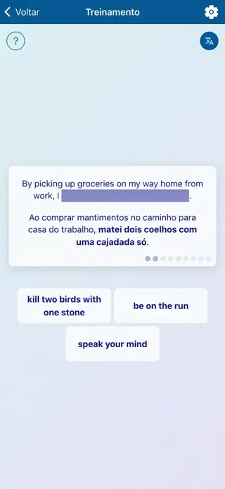 English Idioms in Action: Captura de ecrã do app 7