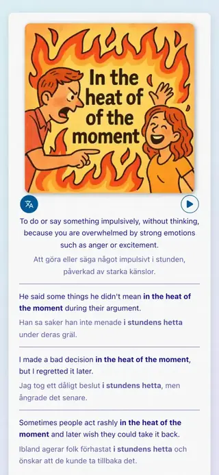 English Idioms in Action: Skärmbild från appen 4