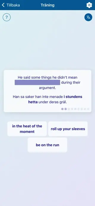 English Idioms in Action: Skärmbild från appen 5