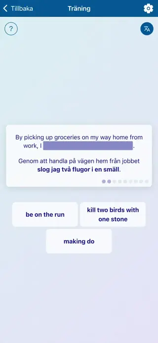 English Idioms in Action: Skärmbild från appen 7