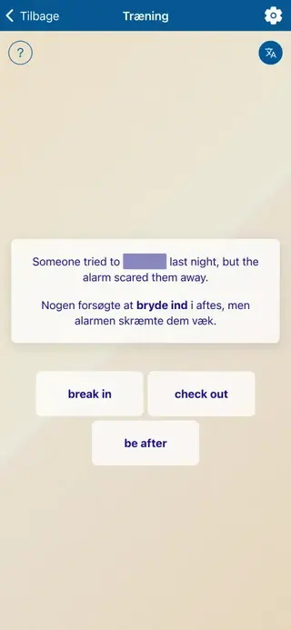 Phrasal Verbs in Action: Skærmbillede af appen 4
