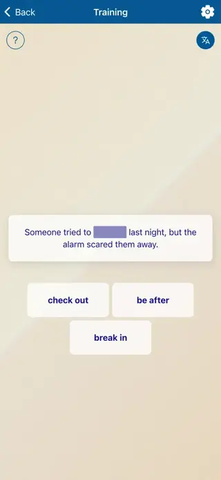 Phrasal Verbs in Action: App screenshot 4