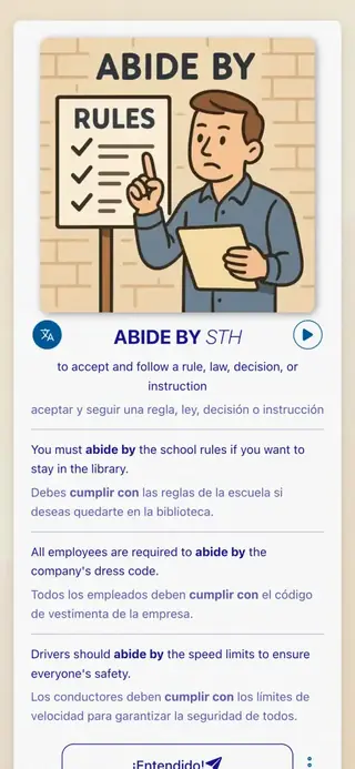 Phrasal Verbs en Acción: Captura de pantalla de la aplicación 2