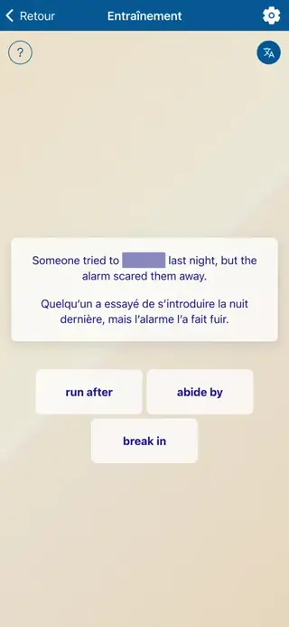Phrasal Verbs in Action: Capture d’écran de l’application 4