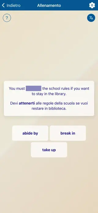 Phrasal Verbs in Action: Schermata dell'app 5